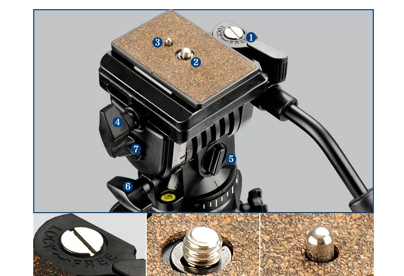Hiệp hội Jie nhiếp ảnh chuyên nghiệp chân máy ảnh micro máy ảnh DSLR chân máy PTZ khung di động TR688V - Phụ kiện máy ảnh DSLR / đơn
