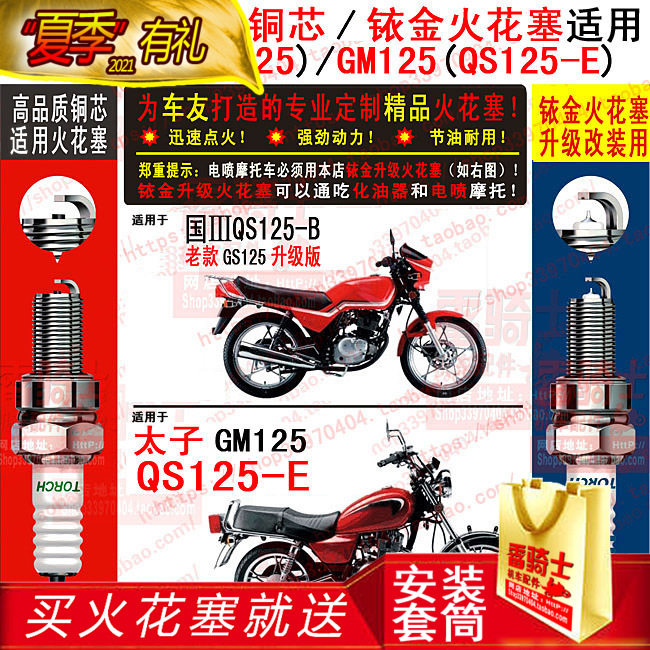TORCH spark plug for Qingqi Suzuki King QS125-B(GS125) QS125-E Wind Prince GM125