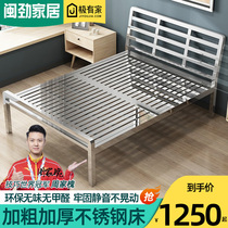 304 stainless steel bedside backrest 1 5 meters 1 8 meters thickened and bold environmentally friendly modern simple iron double bed frame