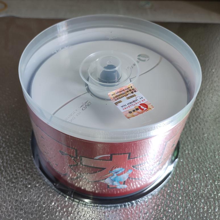 Woodpecker Blank Dvd-R Recording Discs, 50 Pieces in a Bucket, 4.7g with Anti-Counterfeiting, Genuine  Simple Series+R