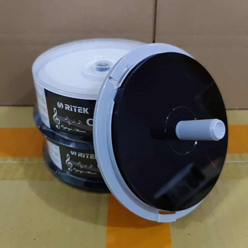RITEK rhenium can print CD R disc water blue red glue vinyl car music blank VCD burning disc