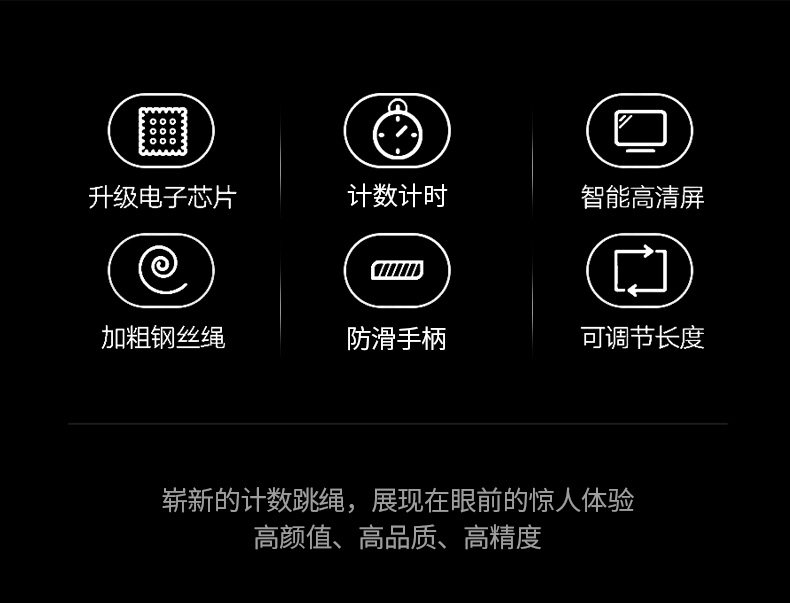 Скакалка 中考专用跳绳2019初中生体育考试智能电子计时计数器专业钢丝绳