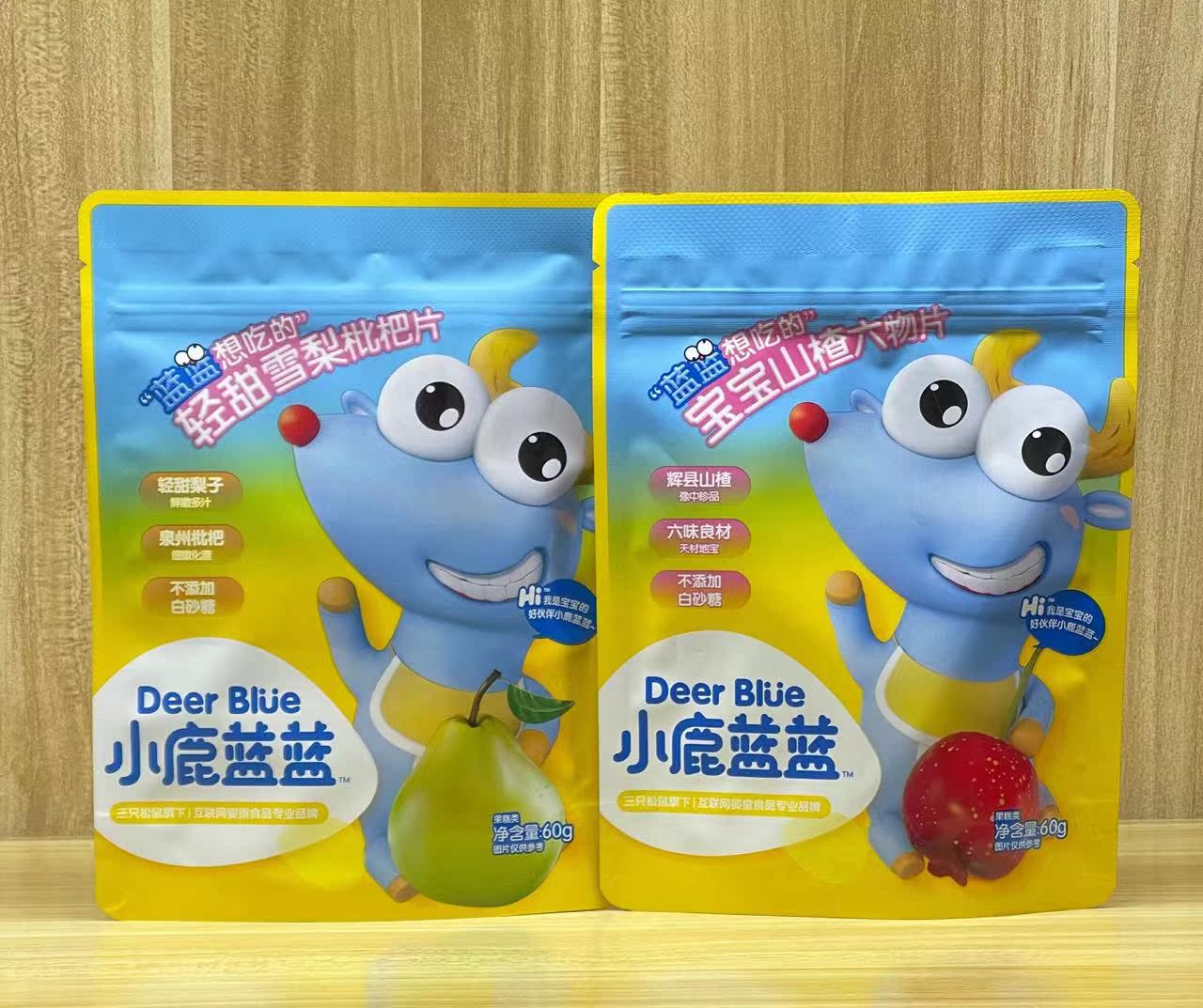 (5 sacks 72) small deer blue blue hawthorn six pieces of clear sweet Sydney loquat sheet baby hawthorn sheet fruit meat strips 60g