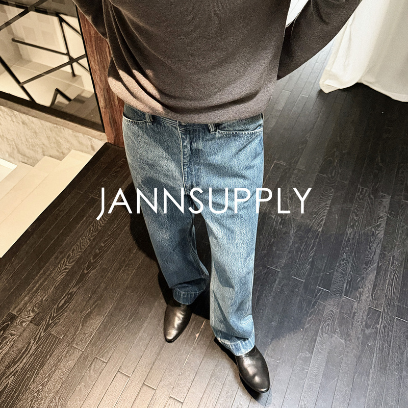 Jannsupply Is More C-Like Than Hedi Celi*Ne, Italian Berto Medium Blue Vintage Washed Denim