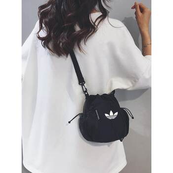 Brand genuine women's black shell chest bag
