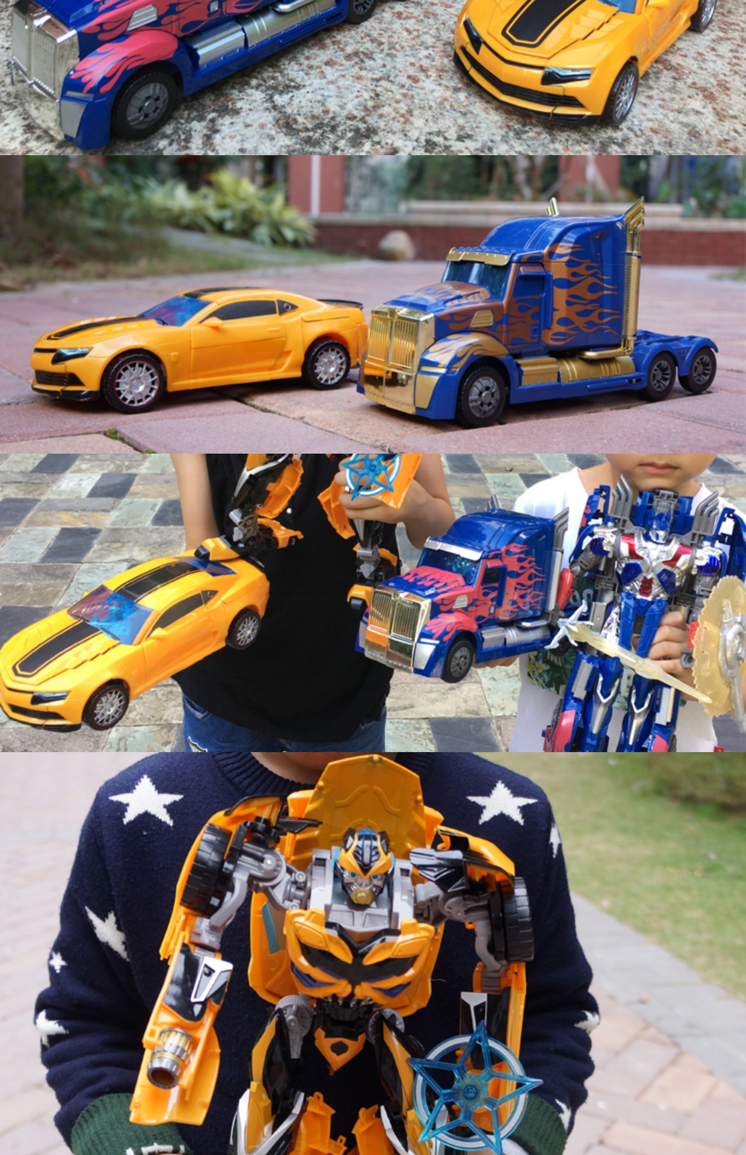Biến hình đồ chơi King Kong 4 Wei sẽ hợp kim Cột Optimus Auto Robot chính hãng Thép mô hình Bumblebee - Gundam / Mech Model / Robot / Transformers mô hình robot kim loại