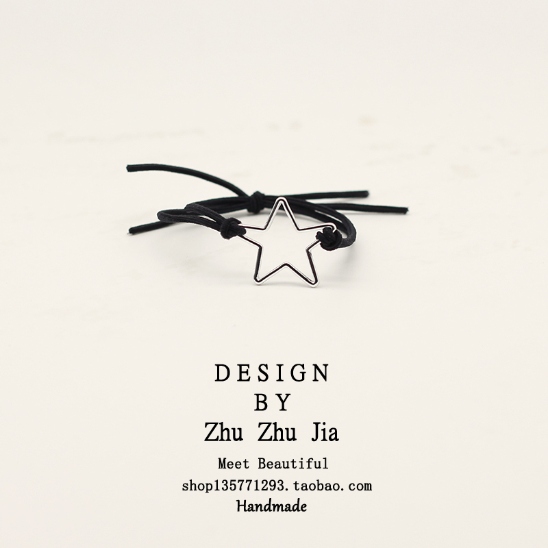 Dây da đầu Hàn Quốc dễ thương tươi đơn giản Phiên bản Hàn Quốc của vòng đeo tay phụ kiện tóc kép dây tóc cô gái cá tính nhẫn tóc hoang dã kẹp tóc nơ