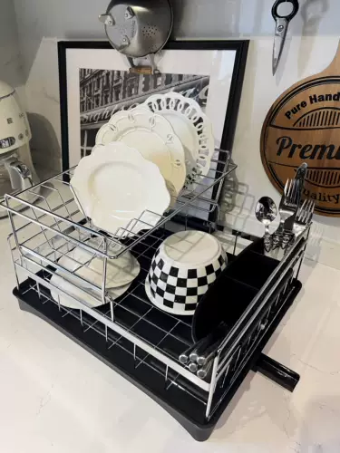 Livingbank Baohaus Kitchen Citchen Basket Steel Dripe Basketball Mid -Add Silver Bowl House Water Cup Double -Layer Set