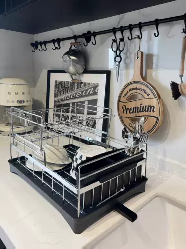 Livingbank Baohaus Kitchen Citchen Basket Steel Dripe Basketball Mid -Add Silver Bowl House Water Cup Double -Layer Set