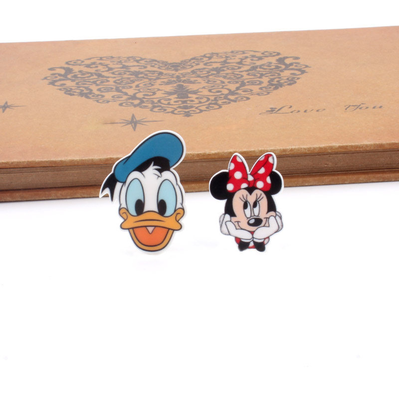 2 Cartoon Couples Cute Picture Nail Plate Creativity Press Nail Decorative Cork Message Paper Photo Big Head Pushnail