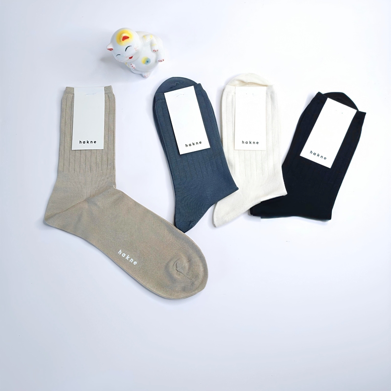 In Stock Nishiguchi Hakne Made in Japan Unisex Ultra-Thin Solid Color Mid-Calf Silk Cotton Crew Socks In Stock Nishiguchi Hakne Made in Japan Unisex Ultra-Thin Solid Color Mid-Calf Silk Cotton Crew Socks