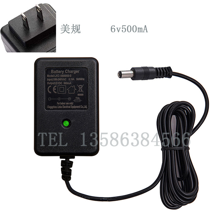 Запчасти для детского транспорта 圆孔通用遥控玩具车6v/12v充电器，美.英.澳.欧规的电池充电器 21st scooter