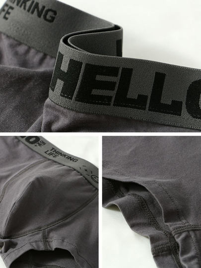 Модное брендовое мужское нижнее белье из чистого хлопка, антибактериальные трусы-боксеры со средней посадкой, удобные, дышащие, быстросохнущие спортивные боксеры для подростков.