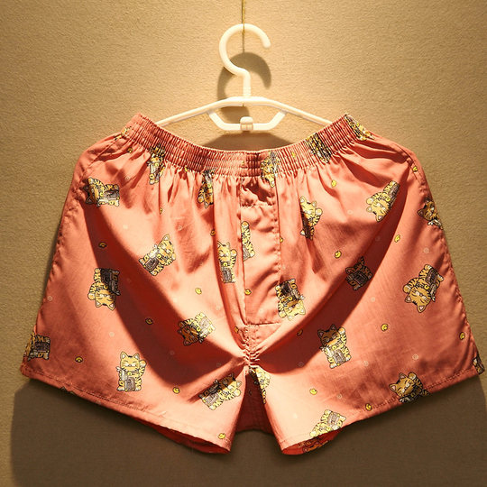 Japanese Men's Underwear, Pure Cotton, Antibacterial, Loose Fit, Boxer Shorts, Cartoon Style, Personalized Shorts, Breathable Sports Boxer Briefs, Trendy