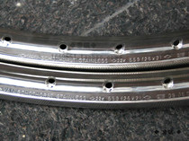 26 inch 36 hole 18 10 high grade stainless steel rim double stamping process Lin pattern brake edge retro luxury