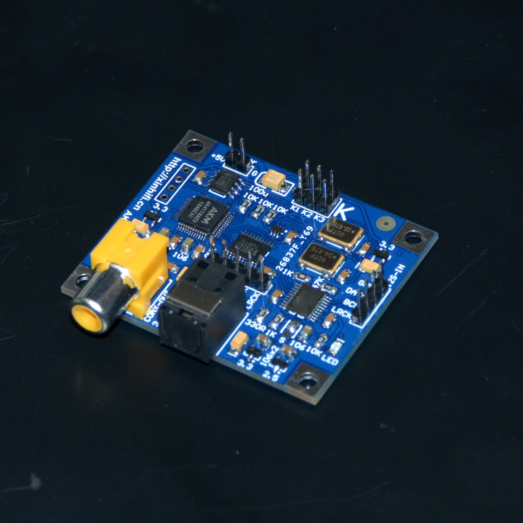 AK4118-TX I2S to Coaxial Fiber with I2S Output Up to 24 192