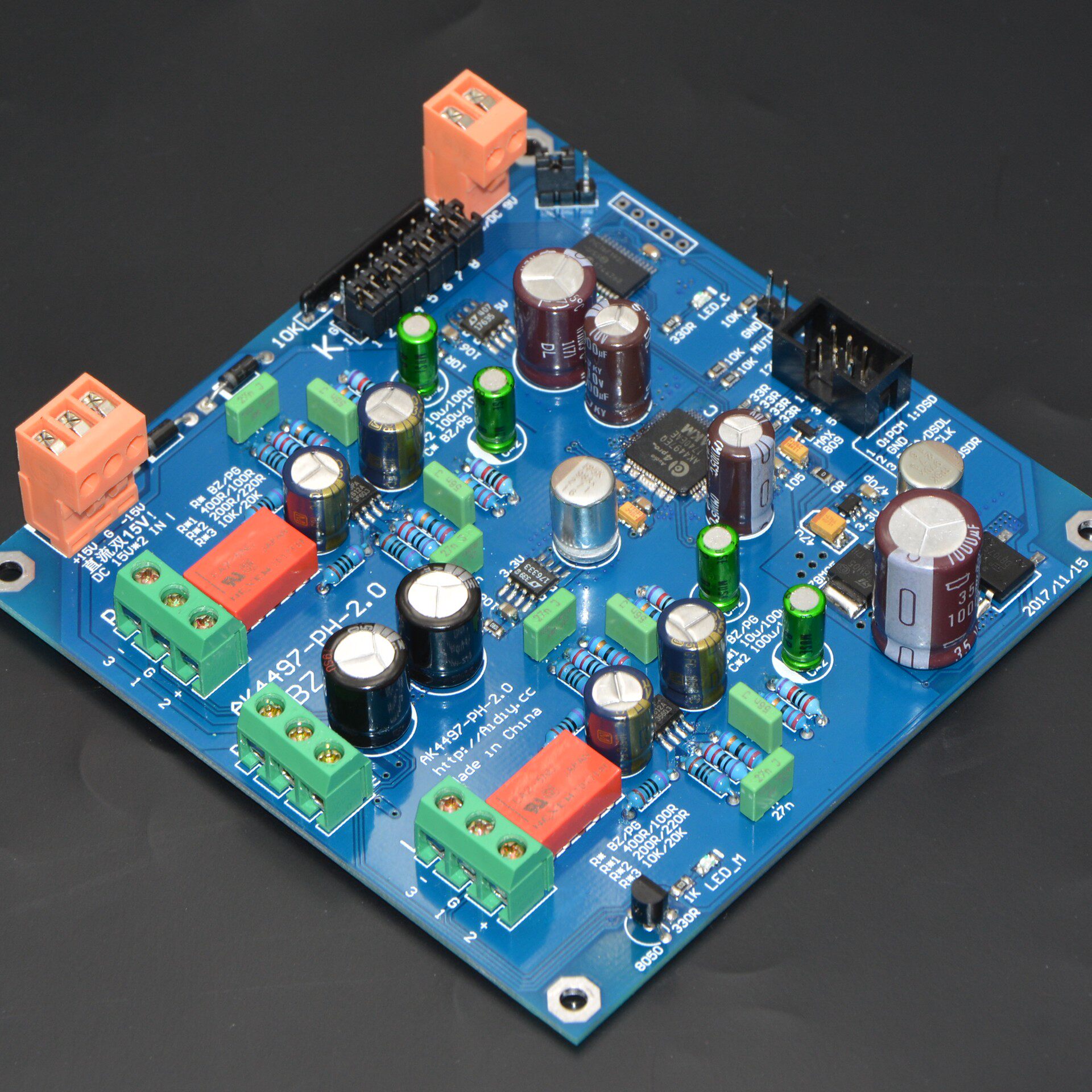 AK4497EQ DAC decoder official evaluation balanced line I2S DSD input with soft control