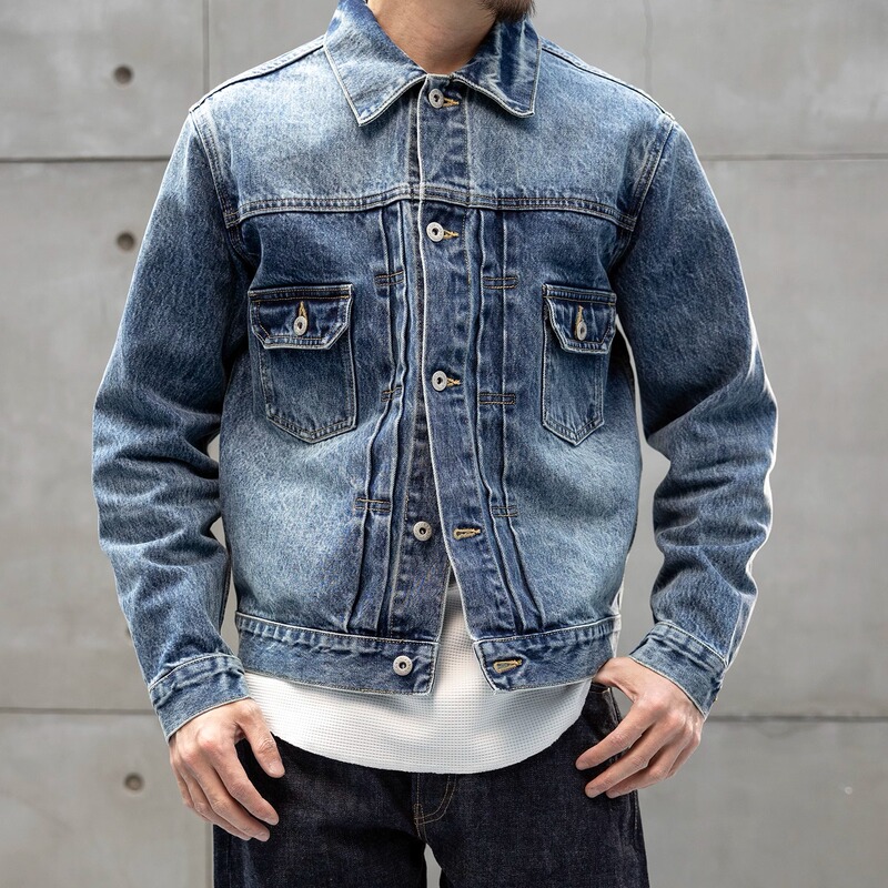 Currahee Men's Fashion Retro Classic Washed Craft Type2 Lapel Denim Jacket Currahee Men's Fashion Retro Classic Washed Craft Type2 Lapel Denim Jacket