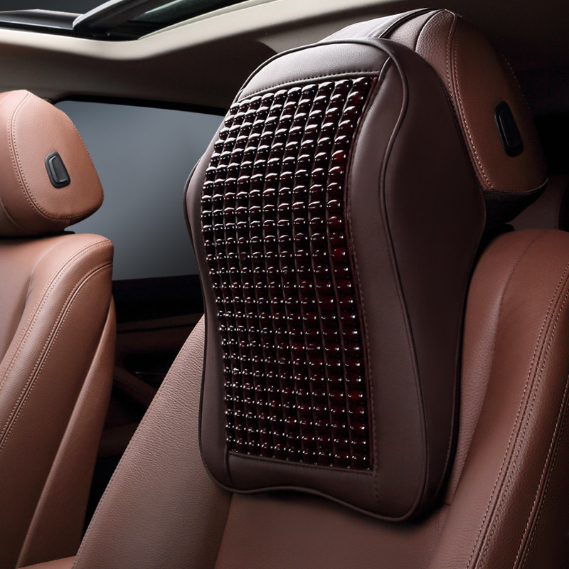 Car wood bead head pillow neck pillows rest with pillows pillows pillow memory cotton for car-mounted headrests summer cervical spine pillows