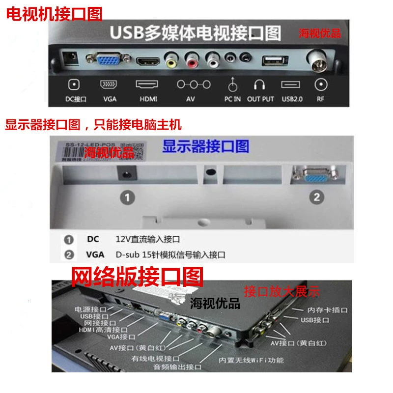 14 HD 12 màn hình 10 15 17 inch 19 ông già 20 TV màu nhỏ Màn hình LCD TV màn hình hdmi - TV
