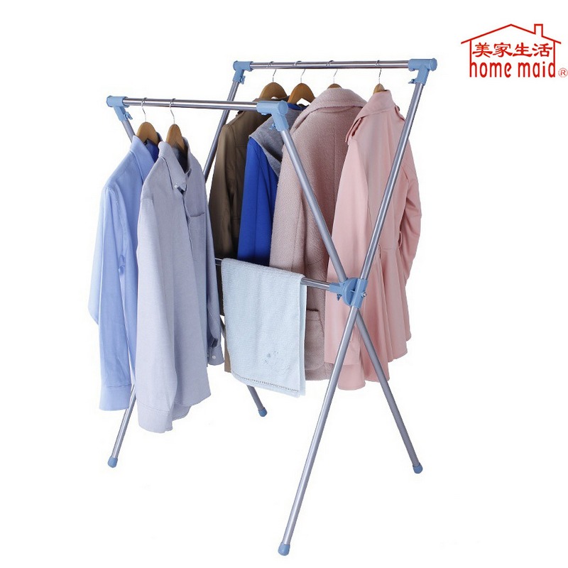 Home Life X type economy clothes horse small balcony folding and small drying clothes hangers Shanghai Mejia 2353