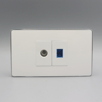 Yinbian 120 type TV SC fiber optic plug-in panel flange fiber optic cable plus TV cable TV wall socket