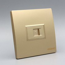 Cangino champagne gold type 86 telephone socket panel gold single port RJ11 voice telephone switch socket