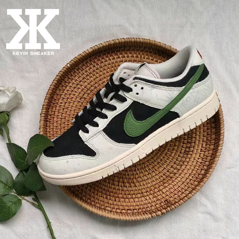 Customized Sneakers Nike Dunklow Secret Realm Bbl Retro Distressed Reverse Panda Olive Green Low-Top Sneakers Customized Sneakers Nike Dunklow Secret Realm Bbl Retro Distressed Reverse Panda Olive Green Low-Top Sneakers