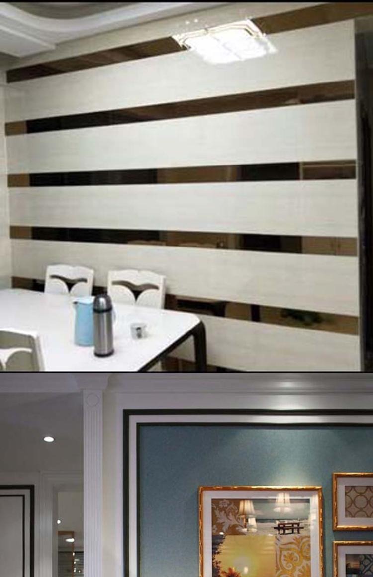 tivi asanzo 50 inch Gương dán tường acrylic trang trí phòng khách TV nền tường trần 3d hình chữ nhật hình chữ nhật tự dính khung eo - TV tivi siêu phẳng