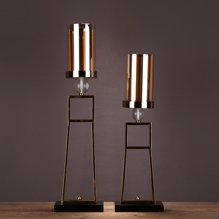 Eurostyle modern minimalist American style Plates Alloy Glass Wedding Celebration Creative Candlelight Dinner Romantic Candlelit Pendulum