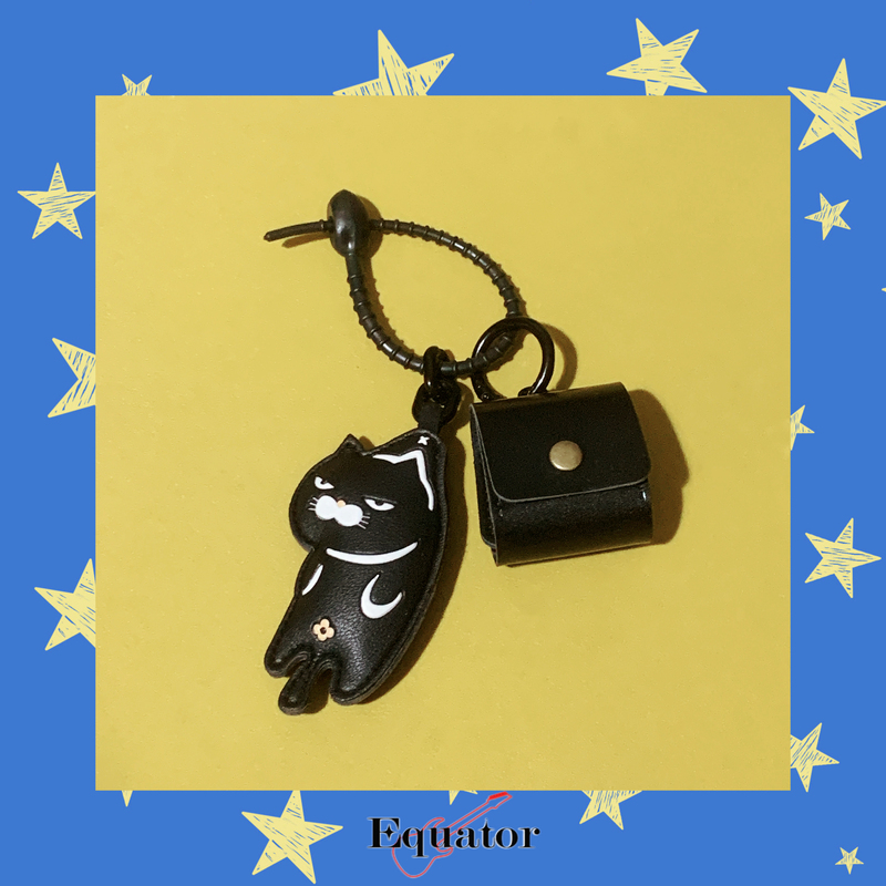Playing Guitar at the Equator, Handmade LAOSHU Pick Storage Bag, Pick Box, Pick Bag, Portable Keychain, Guitar Bag Accessory
