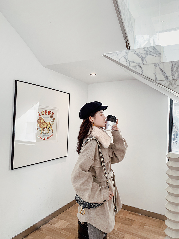 Lecea Alice Fur Coats Women's 2020 Winter New Loose Fashion Thickened Cashmere Suede