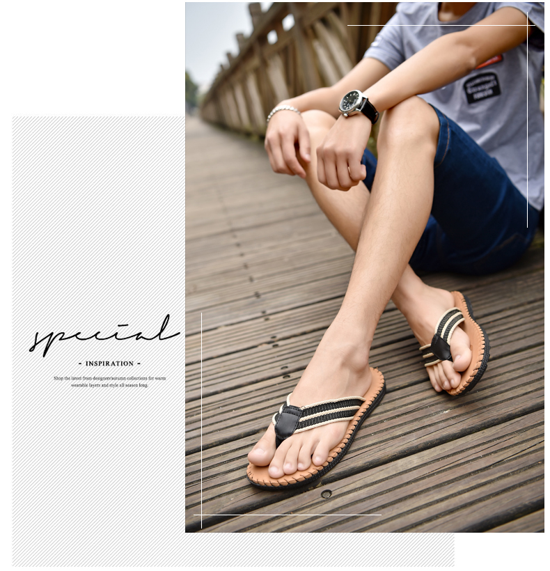 9.9 mùa hè flip flops nam dày dưới không trượt dép ngoài trời dép cá tính và dép đi trong nhà pinch thời trang giày bãi biển thủy triều