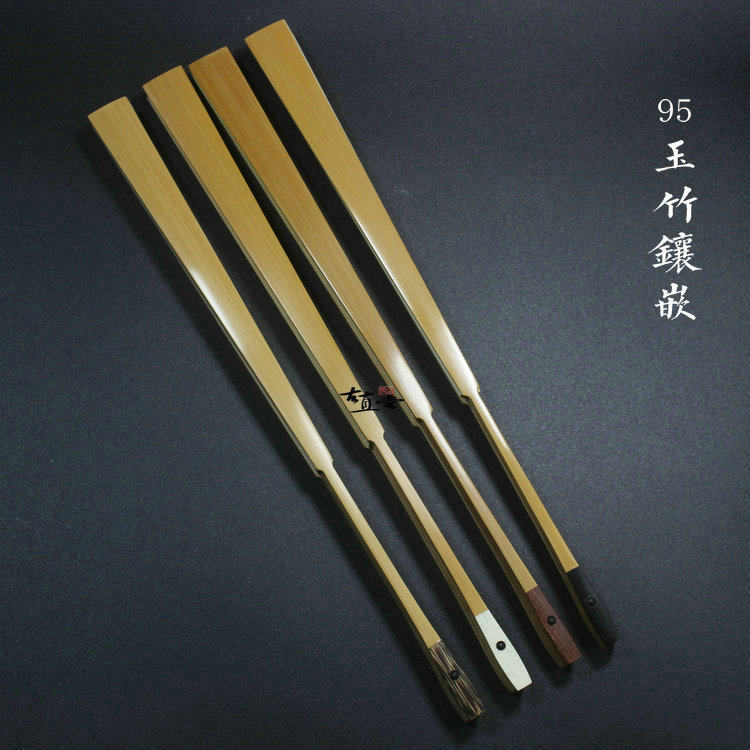 Handmade text play folding fan water mill jade and bamboo inlaid fan bone 95 inch 18 blank fan collection gift Kun fan recommended