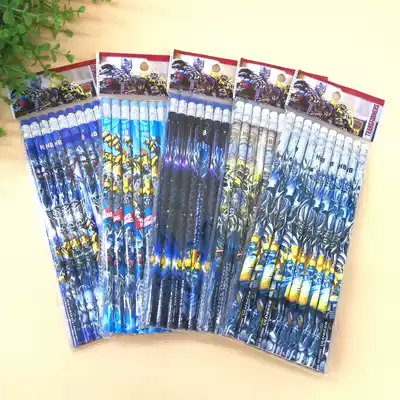 Transformers elementary school pencil HB children's 10 packs with eraser cartoon pencil stationery School supplies