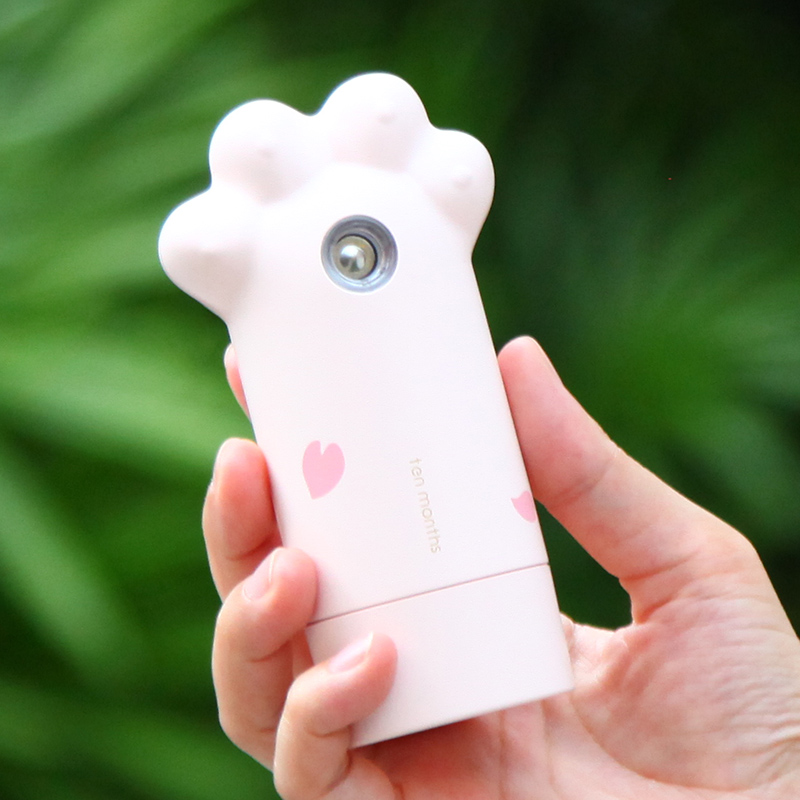Cartoon cute cat claw nanospray moisturizer handheld face humidifier small portable mini-facial cold spray