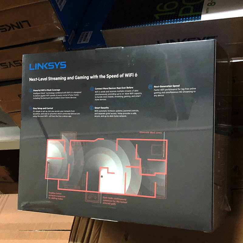 LINKSYS leads VELOP tri-band full WIFI6 smart MESH MX4200 distributed home wide coverage