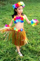 Color childrens grass skirt set kindergarten 61 performance art performance performance costume dance grass skirt Garland 5 sets