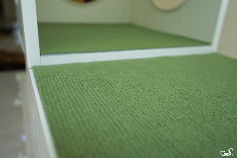 CatS Beige Green Vòng lặp nhung tự dính Thảm leo núi CatS Đồ nội thất dành riêng cho mèo - Cat / Dog hàng ngày Neccessities 	bát ăn đôi cho mèo	