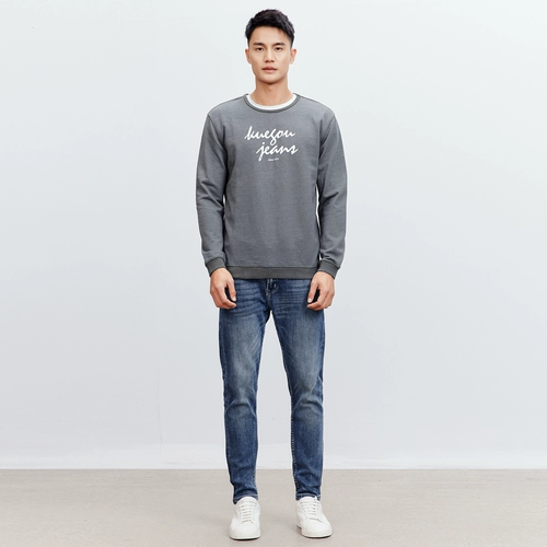 Ретро толстовка для отдыха, в американском стиле, круглый воротник