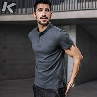 Quần áo mát nam ngắn tay áo polo nam mùa hè ve áo khâu Slim T-Shirt nam áo sơ mi xu hướng 9534 áo phông polo nam