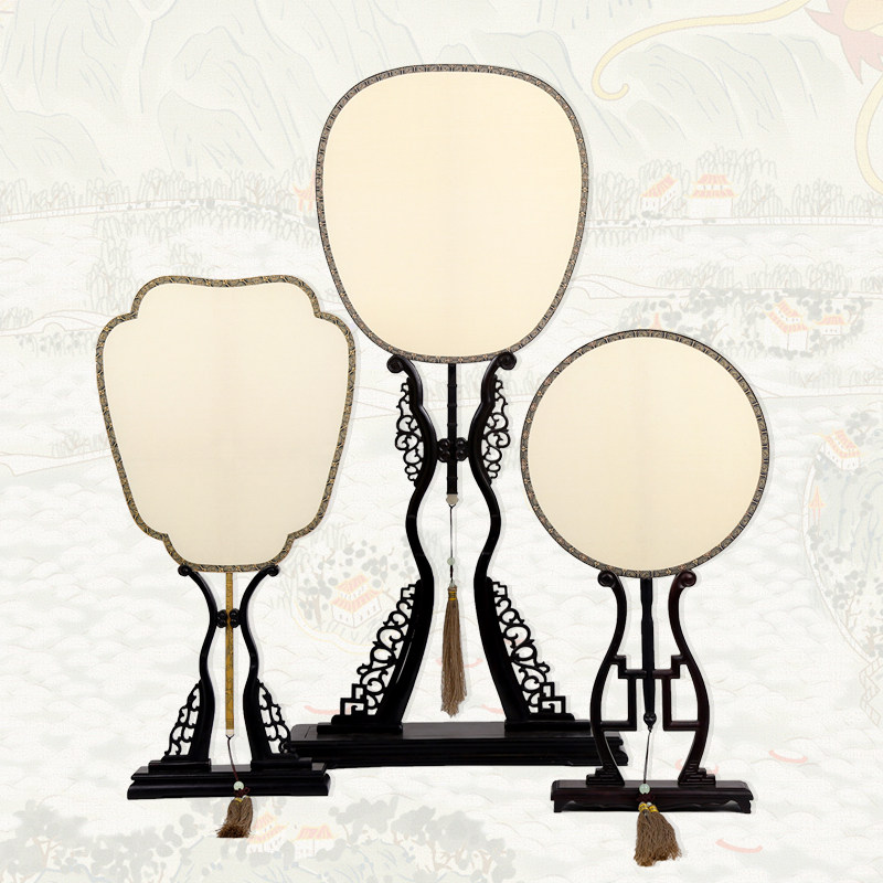 Shengfeng Su fan silk palace fan round fan blank silk cooked silk fan round group fan calligraphy and painting fan jade bamboo fan