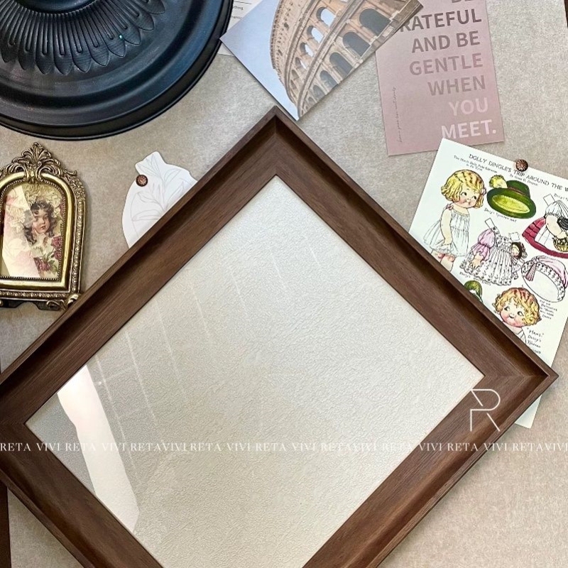 Nail Art Color Palette Display Board Magnetic Walnut Wood Nail Polish Gel Photo Display Frame 80-Color Background Board