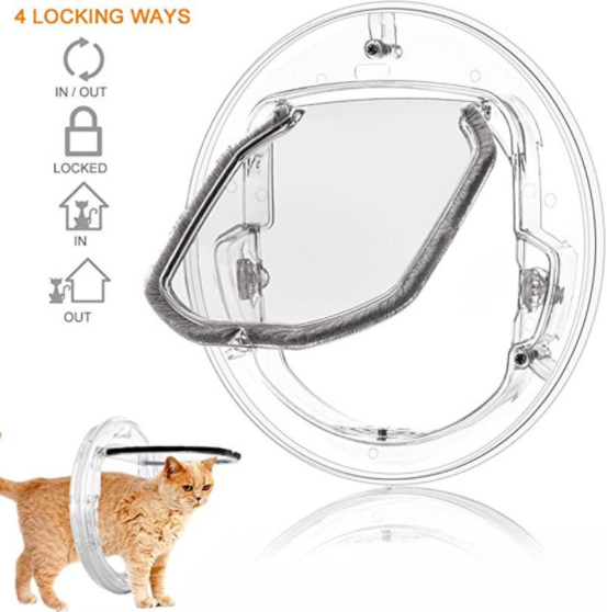 Pets transparent cat doors Free access to doors Cat Kitty Puppies in and out installation Glass doors and windows wooden doors 4 to