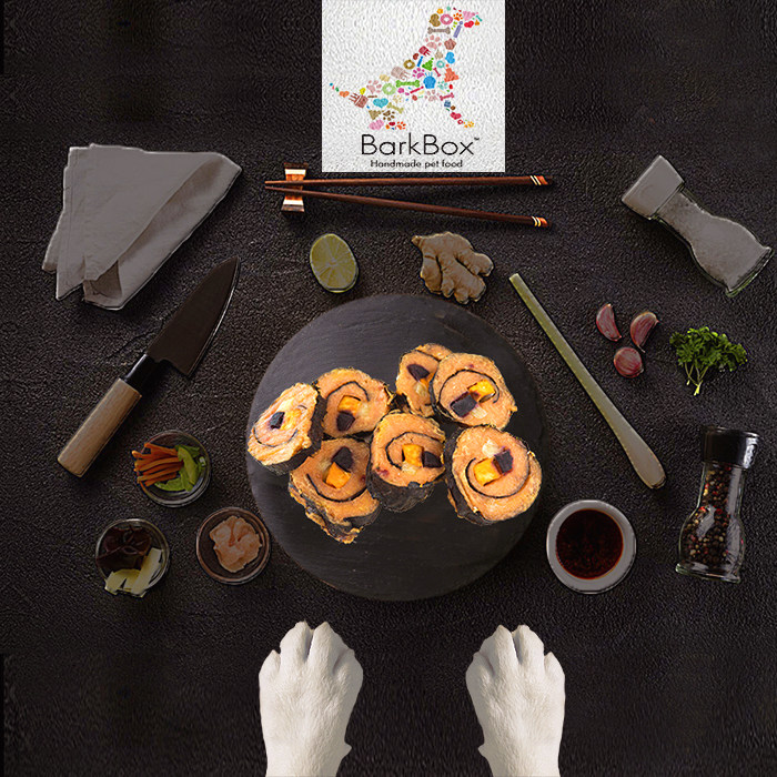 BarkBox Dog Snack Pet Sushi Seaweed Chicken Cheese Sushi Reward Calcium Supplement Snack 180g