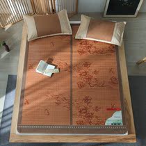 Bamboo mat mat single Piece 1 8m bed 1 5 m foldable household ice silk mat 1 2 m student dormitory mat