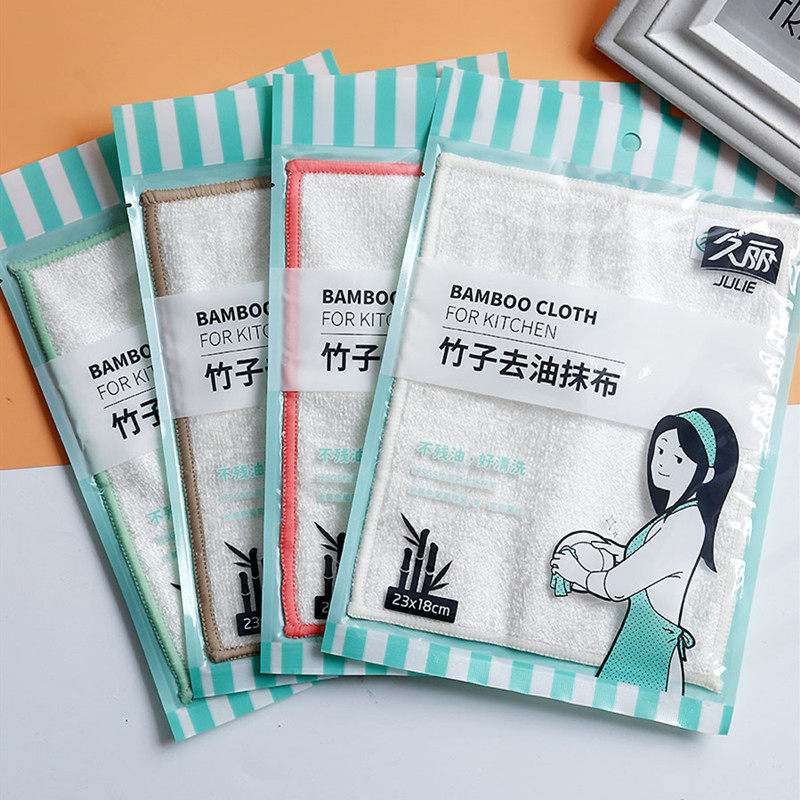 Cyclone Packaging 0997 Jiuri Korean Bamboo Fiber Cleaning Towels Non-stick Dish Towels 30 pcs