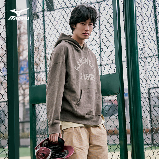 Mizuno Mizuno 23 ພາກຮຽນ spring ແລະ summer ໃຫມ່ U.Sage joint loose retro style pullover knitted hooded sweatshirt