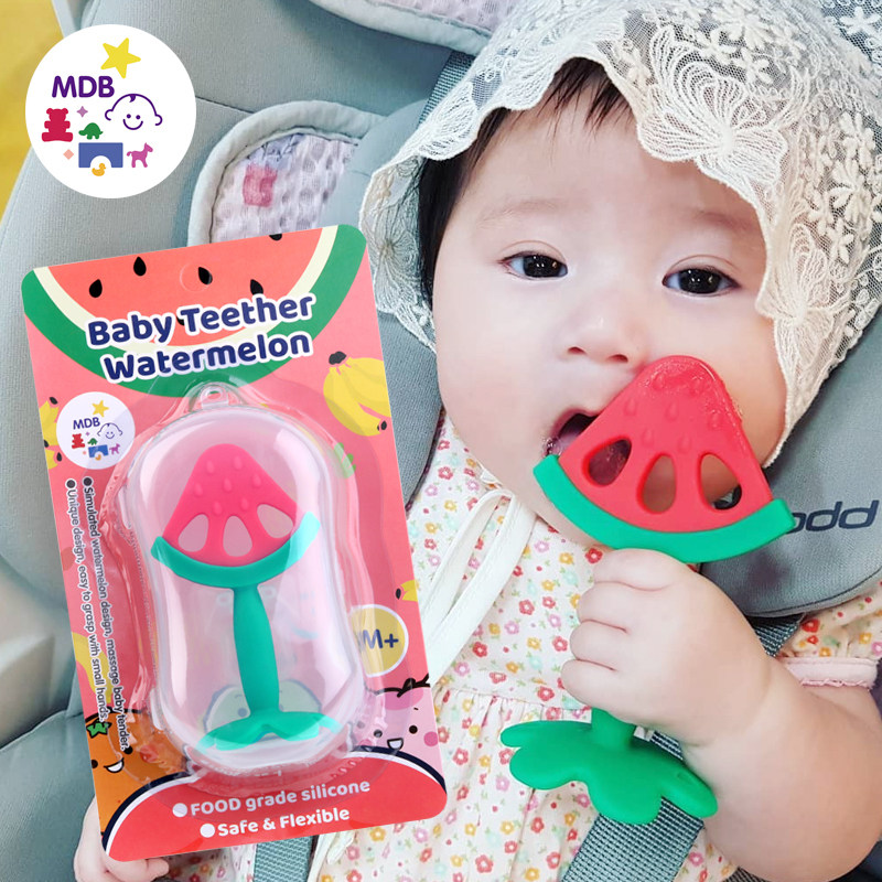 mdb baby solid denture grinding tooth stick baby anti-eat hand tooth bite glue newborn baby pacify silicone toy 0-1 years old