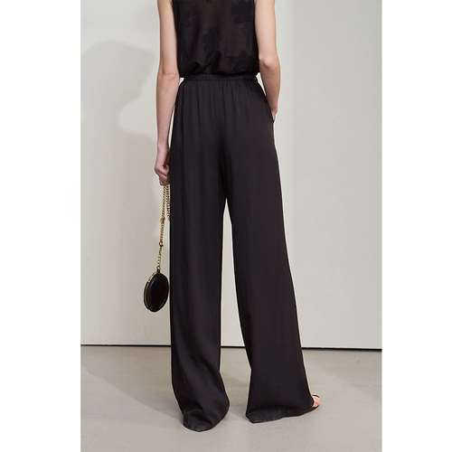 Весенние штаны, черные повседневные брюки